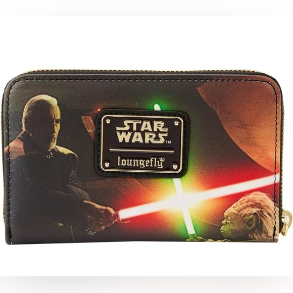 Loungefly Disney Star Wars Episode II Attack Of The Clones Zip Around Wallet - Picture 3 of 3